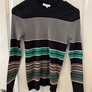 Nine West Black Ribbed Sweater